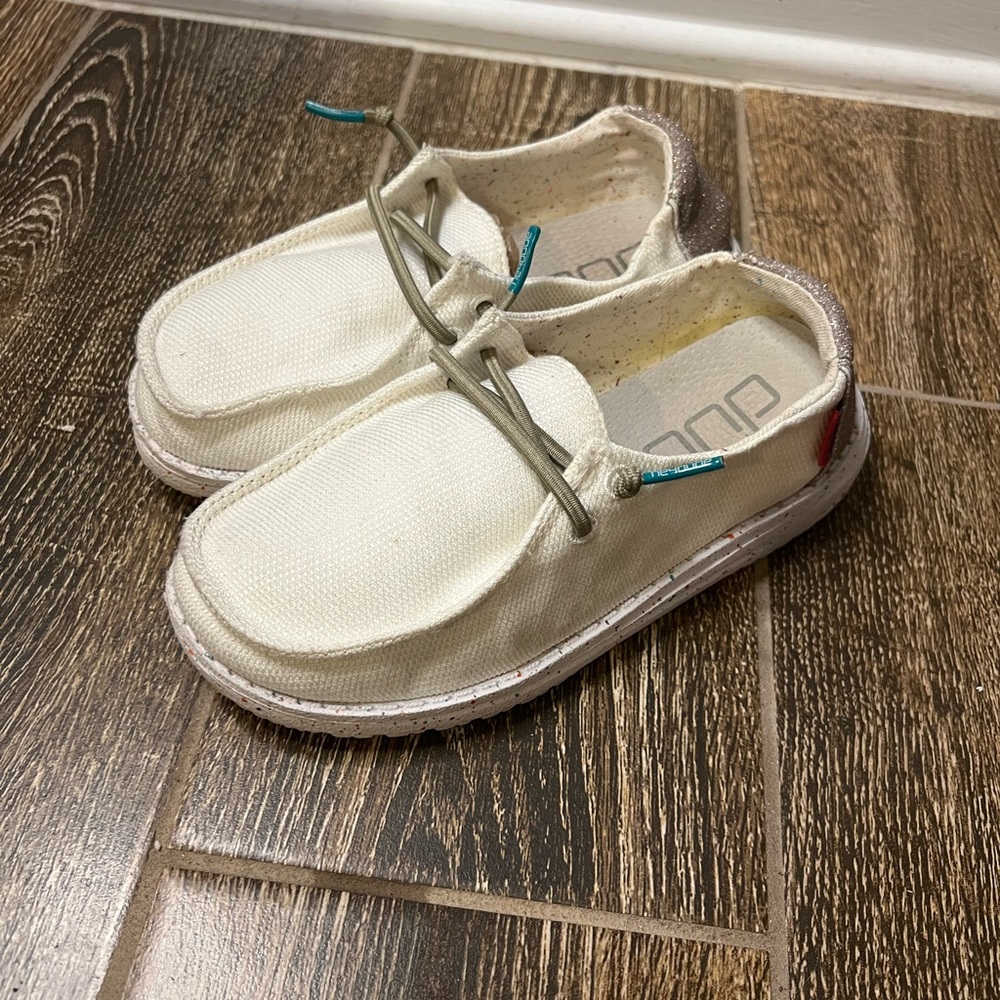 Hey Dude Glittery Tan Slip-On Shoes